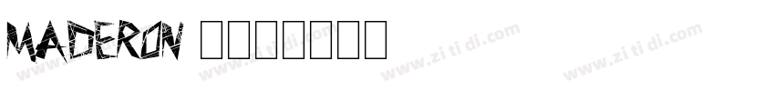 Maderon 粗体字字体转换